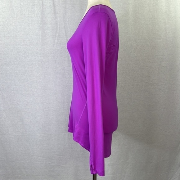 ATHLETA Woman’s Purple Longsleeve Running Athletic work out shirt Sz S - Picture 4 of 11